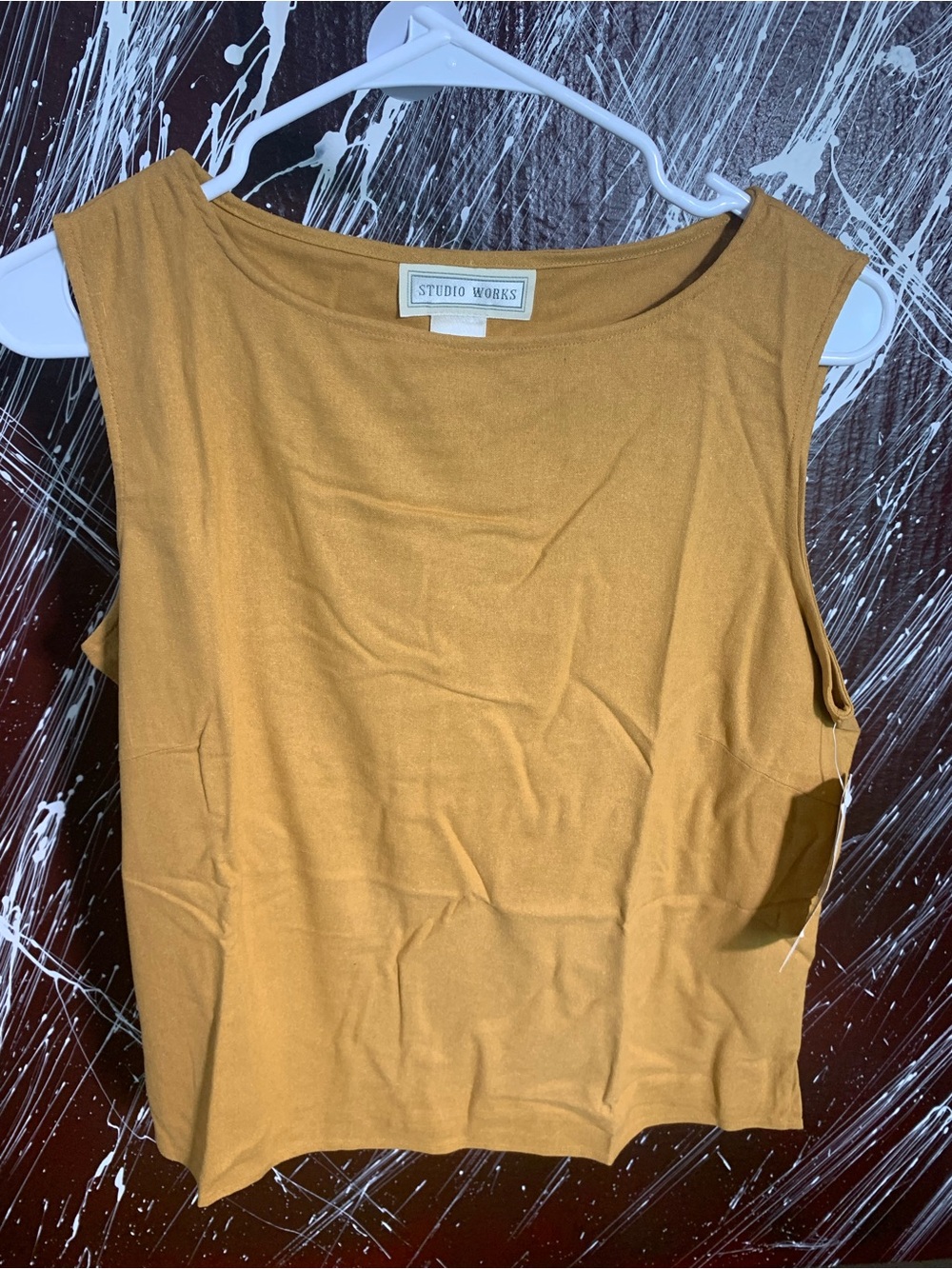 Studio Works Mustard Tank Top - Sleeveless Knit